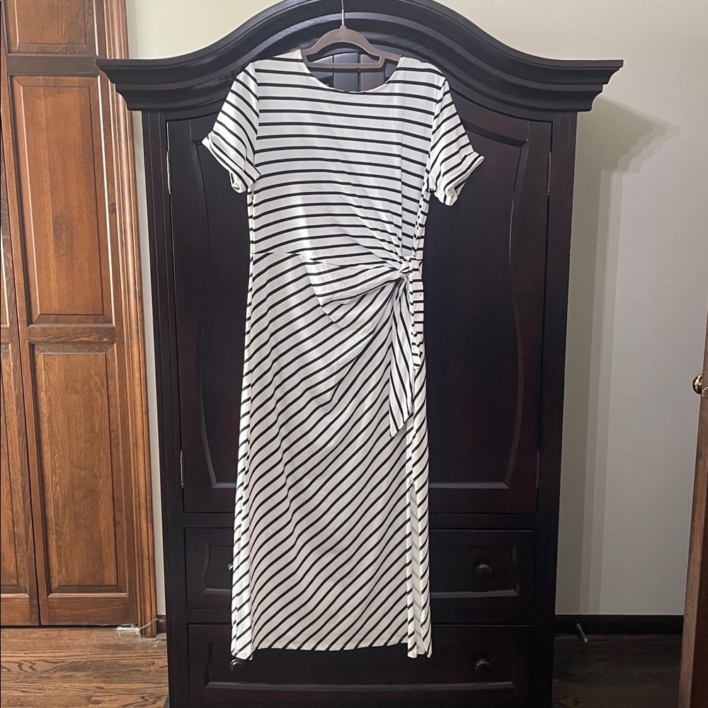 Striped Black and White Maxi Dress